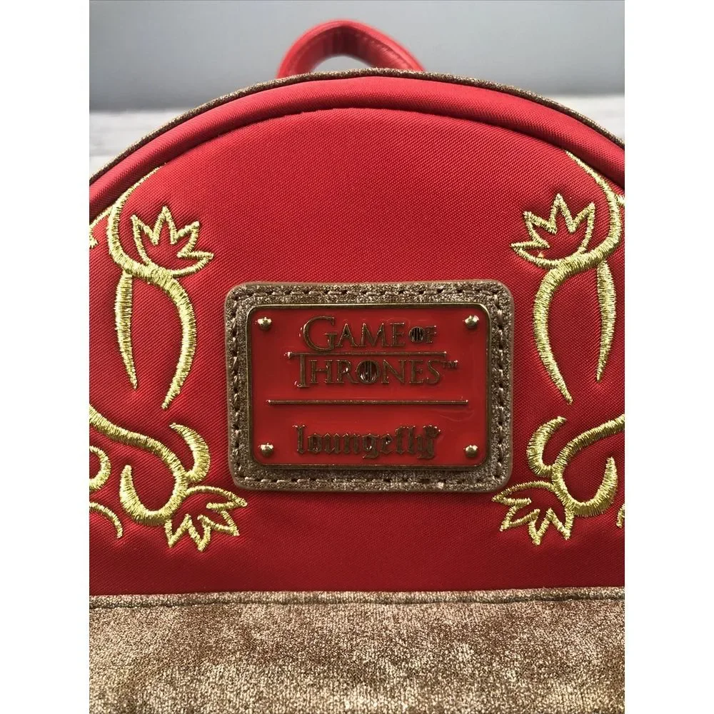 New Exclusive Game of Thrones Cersei Loungefly Mini Backpack‎ Red NWT